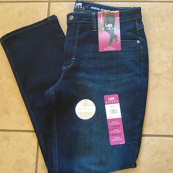 lee riders midrise straight leg jean